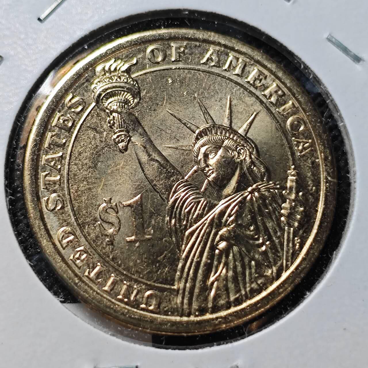 KK钱币收藏小铺  纪念币专场  2月预留时间 周末发货   2007美国第2届总统1元纪念币