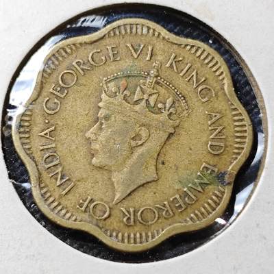 KK钱币收藏小铺  第357场  2月预留时间 周末发货 - 1944英属锡兰10分 