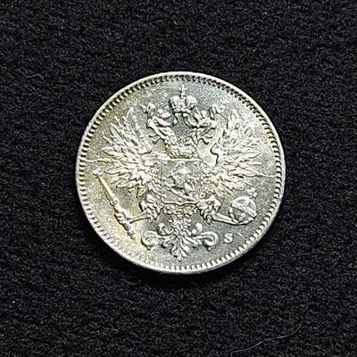 【全场包邮】纯粹捡漏拍470场（免费代拍第7场） - 俄占芬兰1917年皇冠双头鹰25盆尼（16毫米1.27克）银币