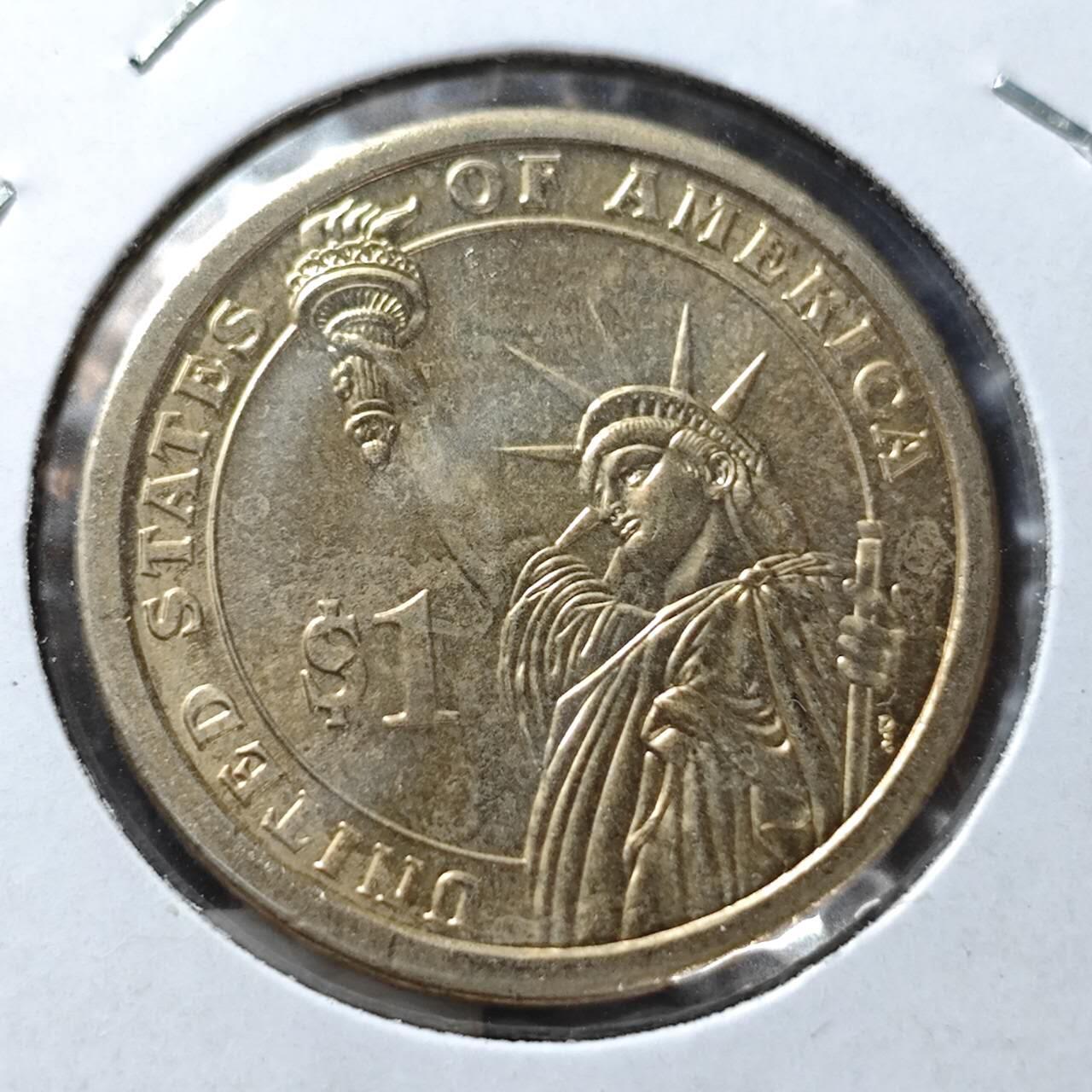 KK钱币收藏小铺  纪念币专场  2月预留时间 周末发货    2009美国第11届总统1元纪念币 