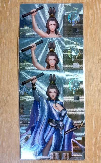 龙虎卡牌第六十场 - 猎虎师狂喜（无佣金，满120包邮，周六晚上结拍，欢迎送拍） - 粗闪3张 玩卡秀卡牌 三国百姬-陈宫 3渐变