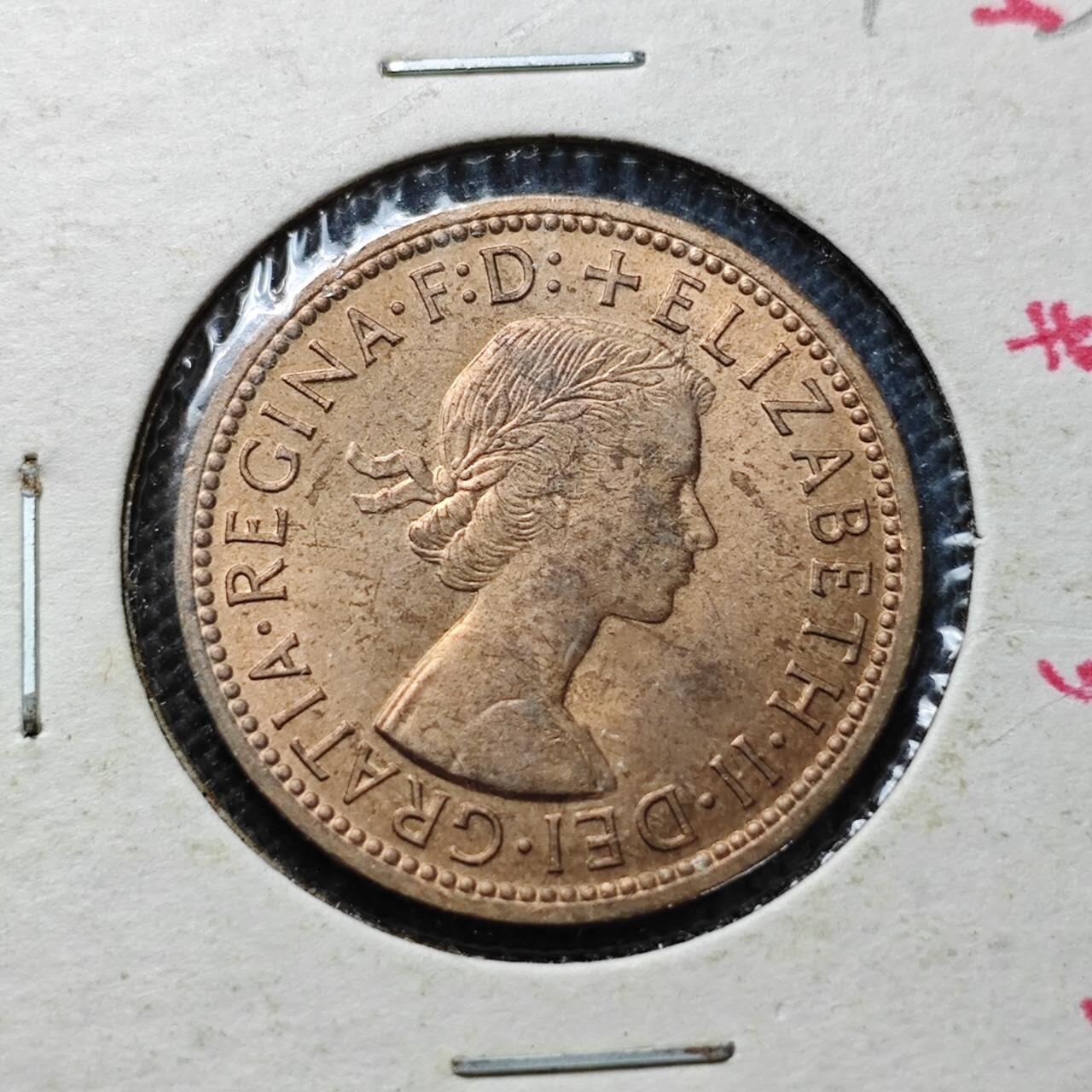 KK钱币收藏小铺  第357场  2月预留时间 周末发货 1967英国1/2半便士 好品