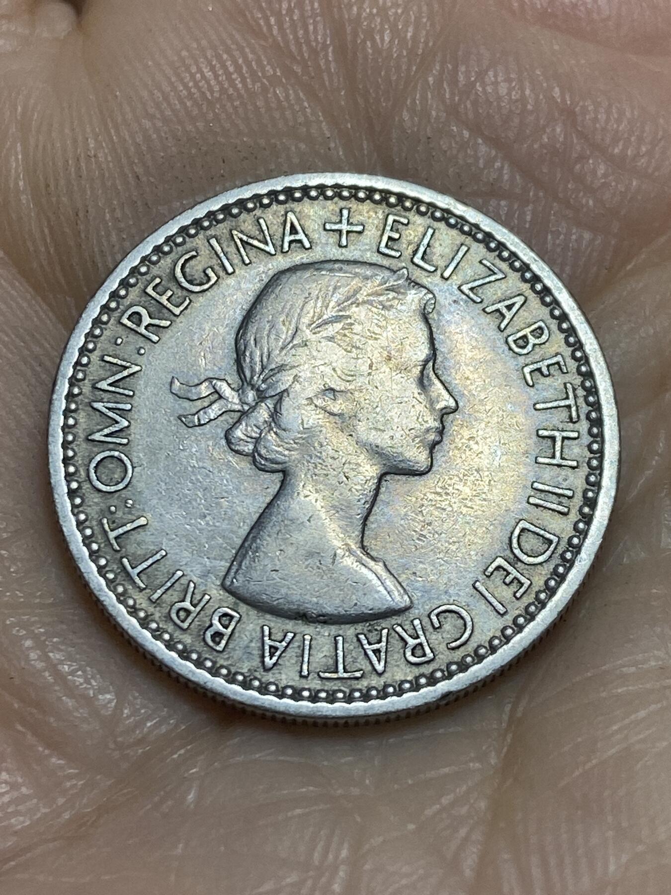 2025年第一百一十五场(总第一百四十一场）外国好品散币(免佣金) 英国🇬🇧1953年1先令(伊丽莎白二世加冕年，苏格兰盾徽版，第一版)