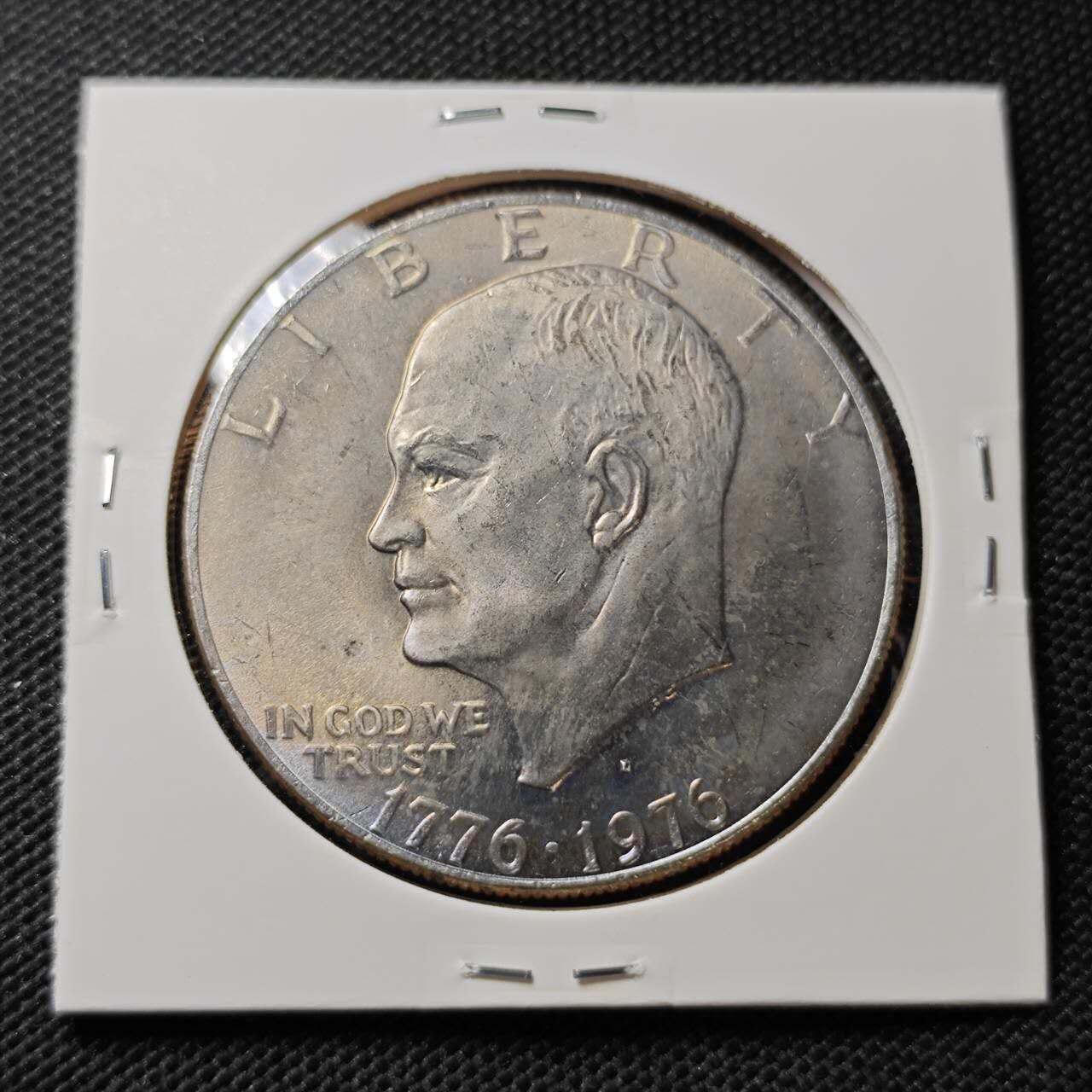 KK钱币收藏小铺  纪念币专场  2月预留时间 周末发货  1976美国建国200周年纪念币 艾克大一元