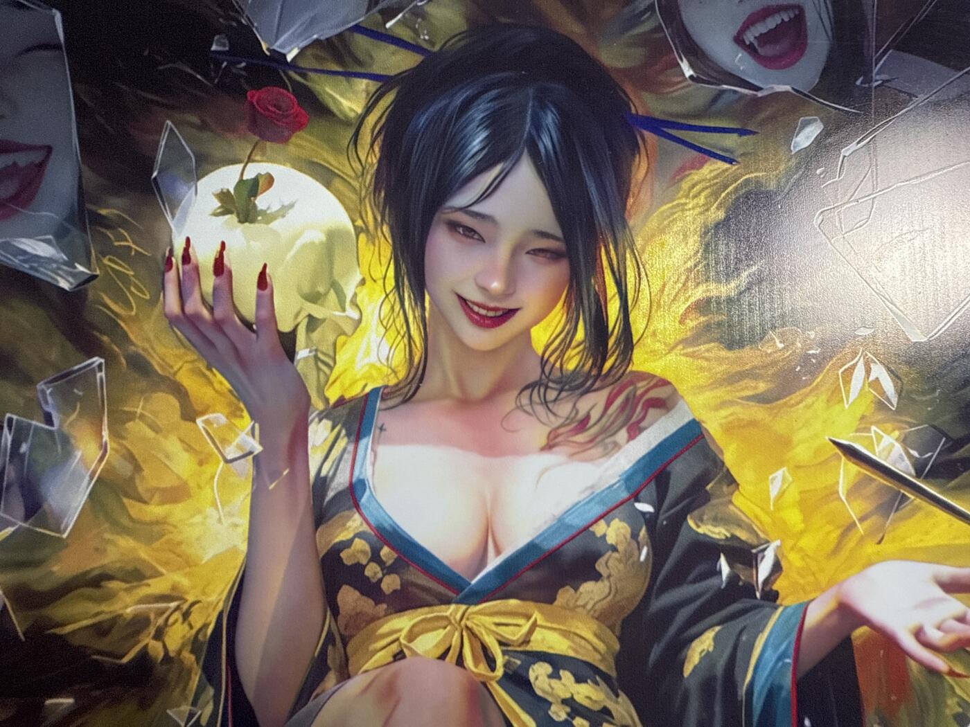 卡牌发烧友第20期，随单带裸卡，进群享包邮（持续收拍品，每周六晚23:50截拍，焱卡文化，国潮卡牌专场） 【A4卡档】自制卡档 婴宁 正反面双服饰 PVC材质