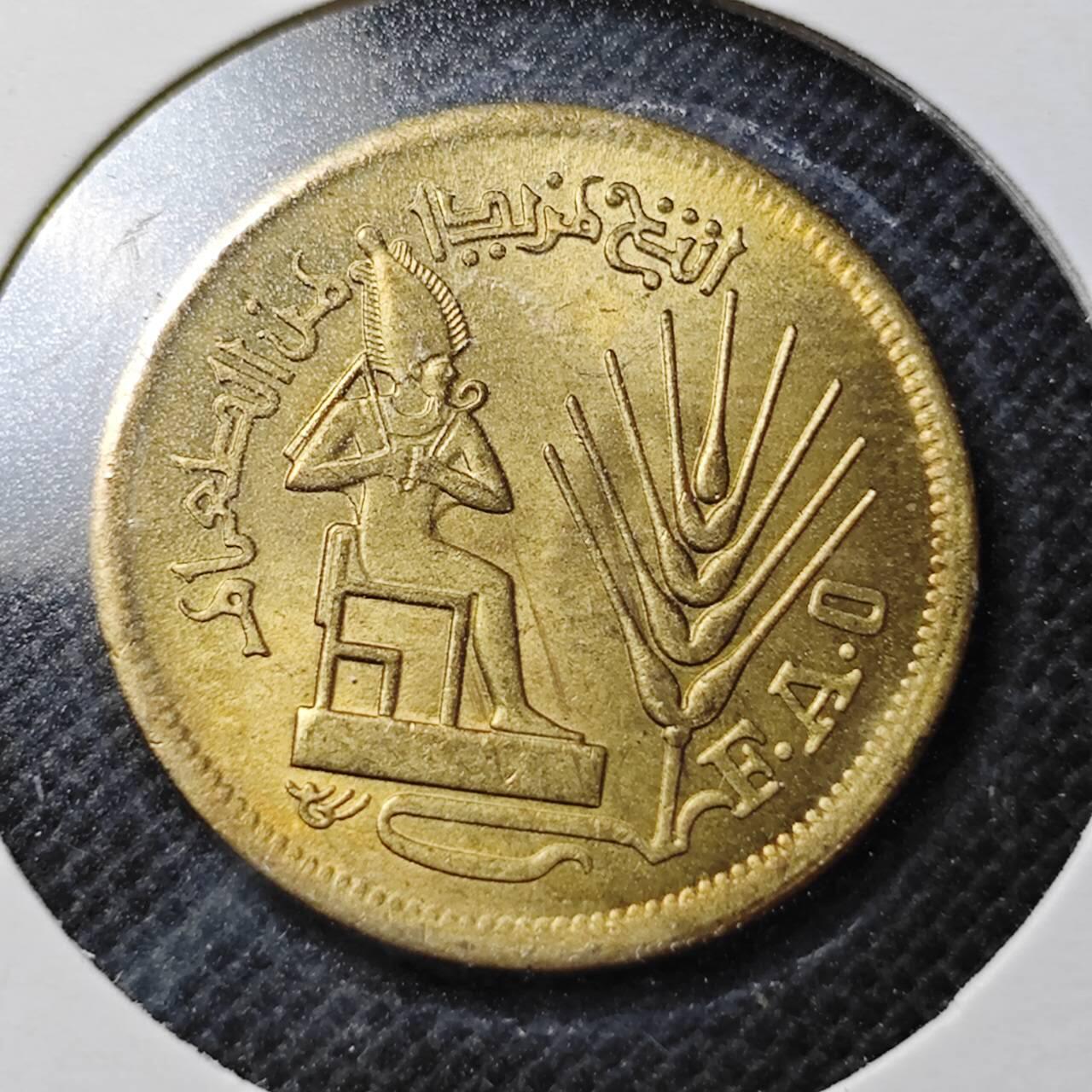 KK钱币收藏小铺  纪念币专场  2月预留时间 周末发货  埃及10米利姆铜币 纪念币