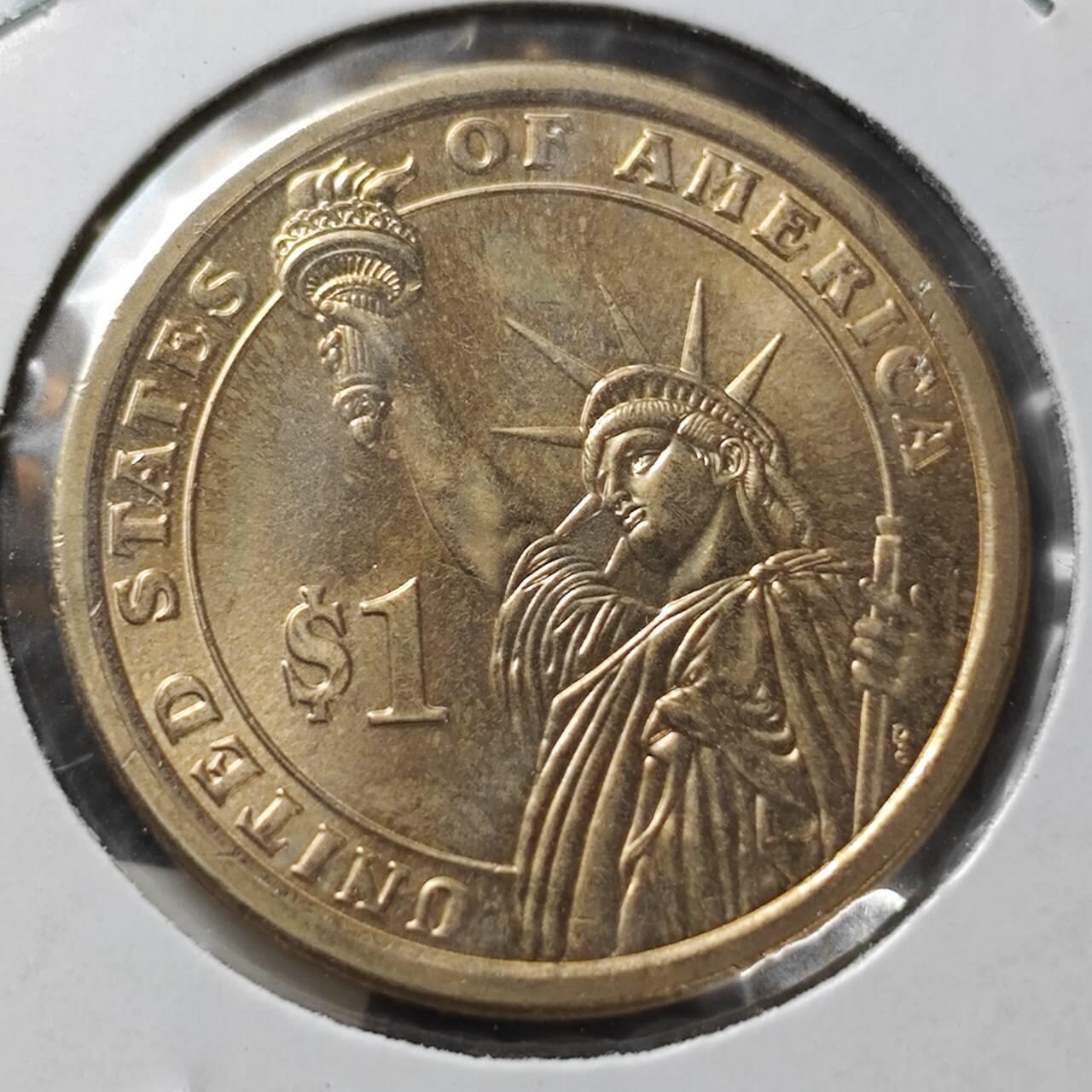 KK钱币收藏小铺  纪念币专场  2月预留时间 周末发货    2009美国第10届总统1元纪念币 