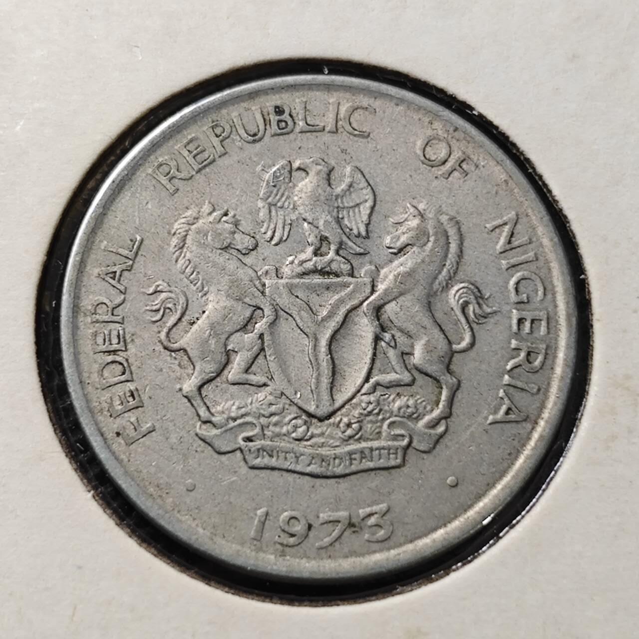 KK钱币收藏小铺  第357场  2月预留时间 周末发货 1973尼日利亚5考包 