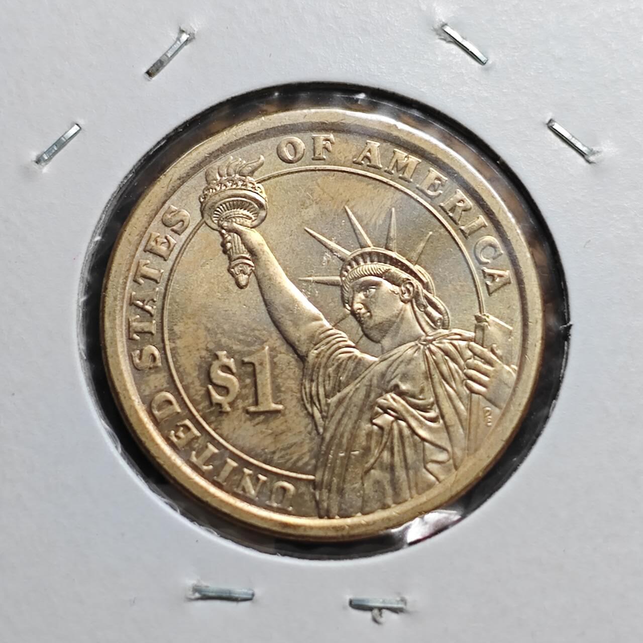 KK钱币收藏小铺  纪念币专场  2月预留时间 周末发货     2010美国第16届总统1元纪念币 