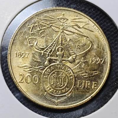 KK钱币收藏小铺  纪念币专场  2月预留时间 周末发货 -  意大利200里拉纪念币
