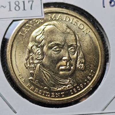 KK钱币收藏小铺  纪念币专场  2月预留时间 周末发货 -   2007美国第4届总统1元纪念币