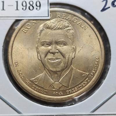 KK钱币收藏小铺  纪念币专场  2月预留时间 周末发货 -           2016美国第40届总统1元纪念币 