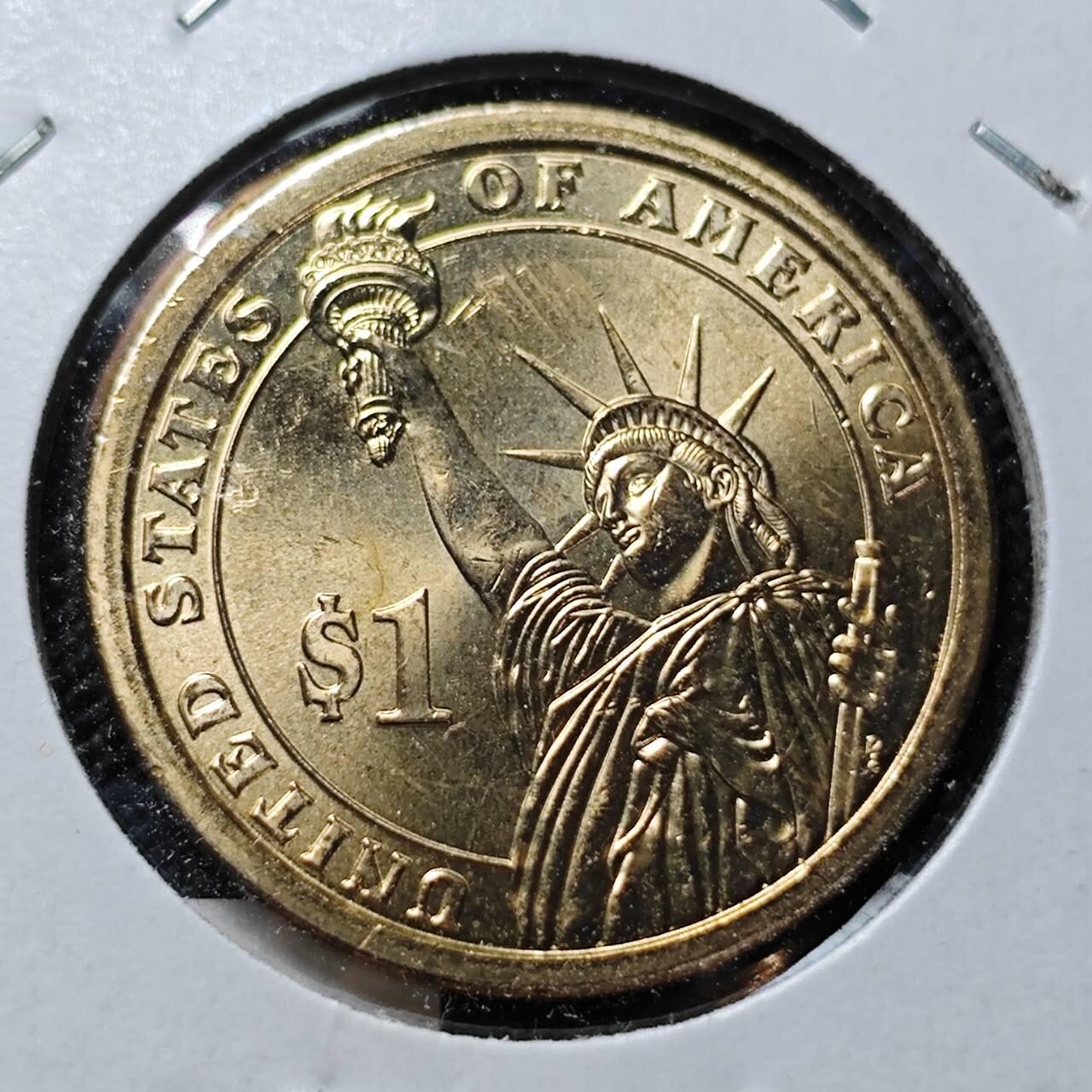 KK钱币收藏小铺  纪念币专场  2月预留时间 周末发货   2007美国第3届总统1元纪念币