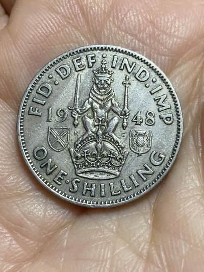 2025年第一百一十五场(总第一百四十一场）外国好品散币(免佣金) - 英国🇬🇧1948年1先令(乔治六世第二版，苏格兰坐狮版，关门年仅发行2年)