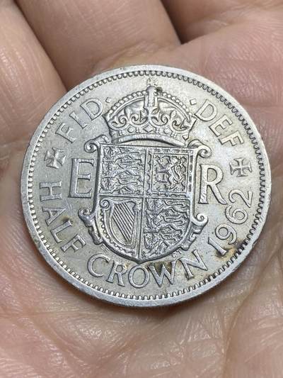 2025年第一百一十五场(总第一百四十一场）外国好品散币(免佣金) - 英国🇬🇧1962年半克朗(伊丽莎白二世青年桂冠，第二版)