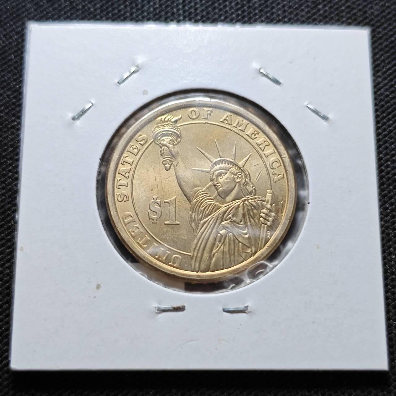 KK钱币收藏小铺  纪念币专场  2月预留时间 周末发货          2016美国第37届总统1元纪念币 