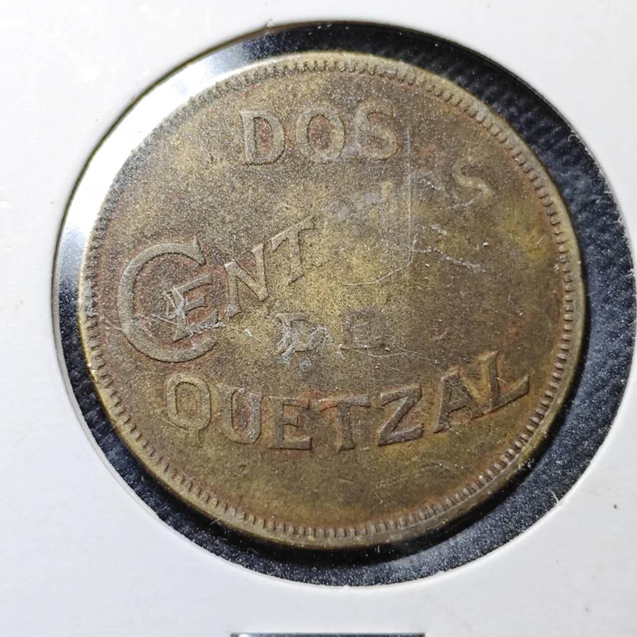 KK钱币收藏小铺  第357场  2月预留时间 周末发货  1932危地马拉2分铜币