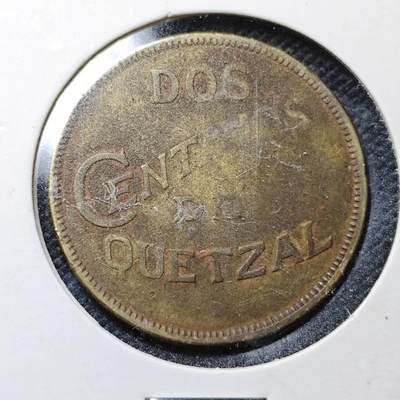 KK钱币收藏小铺  第357场  2月预留时间 周末发货 -  1932危地马拉2分铜币