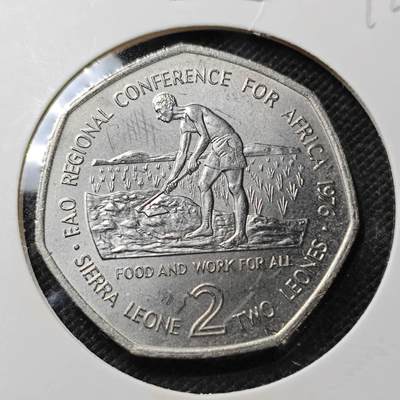 KK钱币收藏小铺  纪念币专场  2月预留时间 周末发货 - 1976塞拉利昂2利昂纪念币 少见 