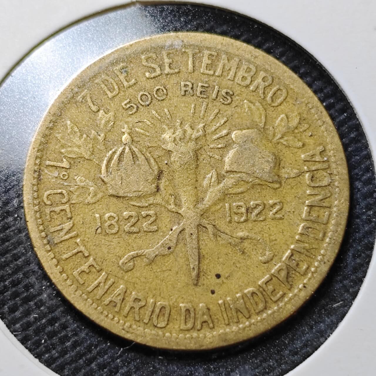 KK钱币收藏小铺  第357场  2月预留时间 周末发货 1922巴西500瑞斯纪念币