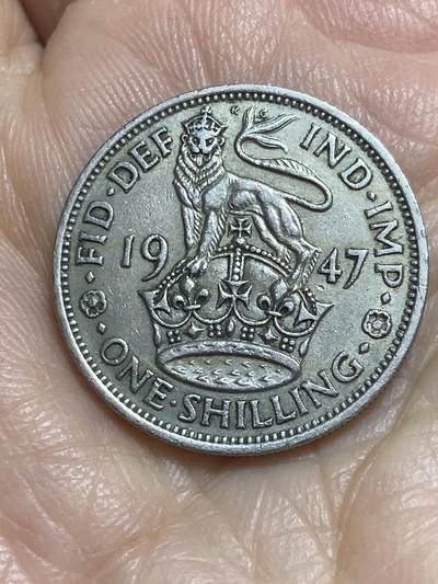 2025年第一百一十五场(总第一百四十一场）外国好品散币(免佣金) - 英国🇬🇧1947年1先令(乔治六世第二版，英格兰站狮版，首发年仅发行2年)