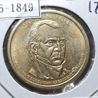 KK钱币收藏小铺  纪念币专场  2月预留时间 周末发货 -    2009美国第11届总统1元纪念币 