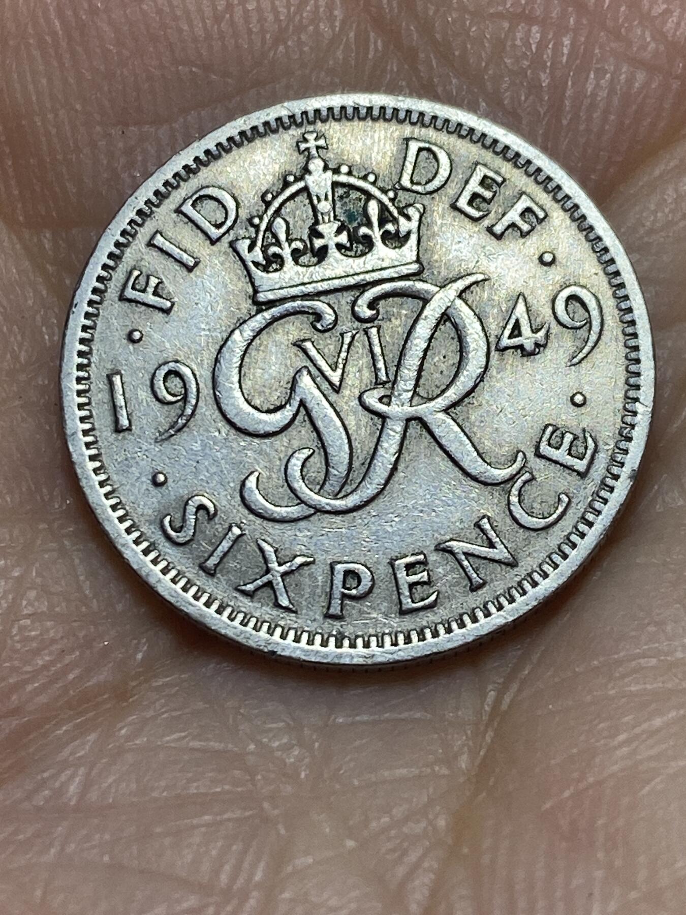 2025年第一百一十五场(总第一百四十一场）外国好品散币(免佣金) 英国🇬🇧1949年6便士(乔治六世第三版，首发年)