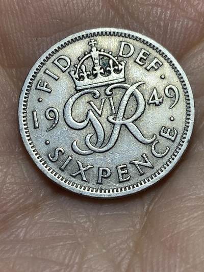 2025年第一百一十五场(总第一百四十一场）外国好品散币(免佣金) - 英国🇬🇧1949年6便士(乔治六世第三版，首发年)