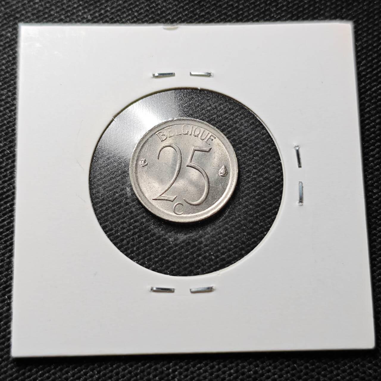 KK钱币收藏小铺  第357场  2月预留时间 周末发货 1972比利时25分 拆卷品