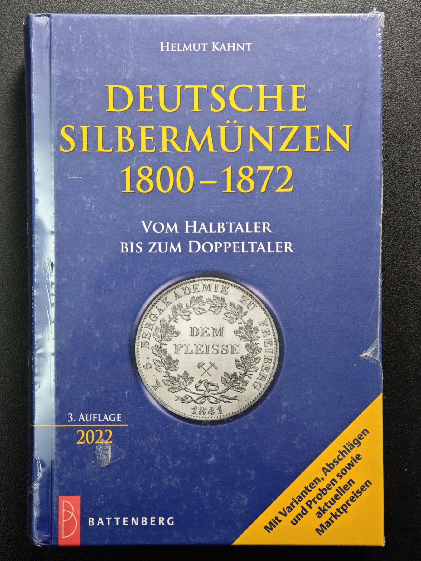 【德藏】世界币章拍卖第150期（拍品征集中~欢迎藏友联系） 全新未拆封 1800-1872年德国银币目录 从半泰勒到2泰勒 铜版纸印刷 全书约706页