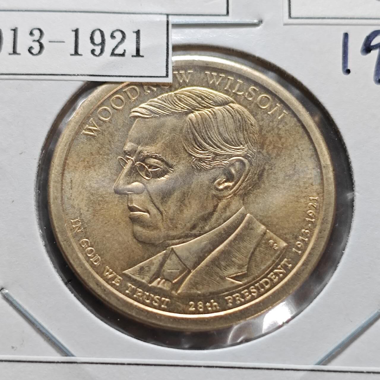 KK钱币收藏小铺  纪念币专场  2月预留时间 周末发货        2013美国第28届总统1元纪念币 