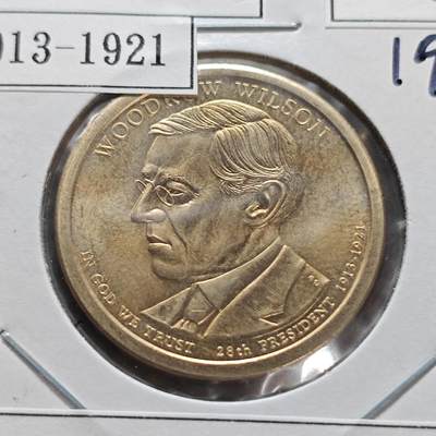 KK钱币收藏小铺  纪念币专场  2月预留时间 周末发货 -        2013美国第28届总统1元纪念币 
