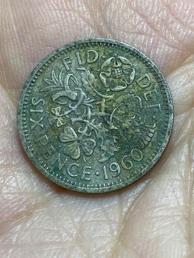 2025年第一百一十五场(总第一百四十一场）外国好品散币(免佣金) - 英国🇬🇧1960年6便士(伊丽莎白二世青年桂冠第二版)