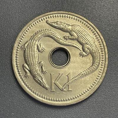 回流1022 - 巴布亚新几内亚🇵🇬1975年1基纳 湾鳄