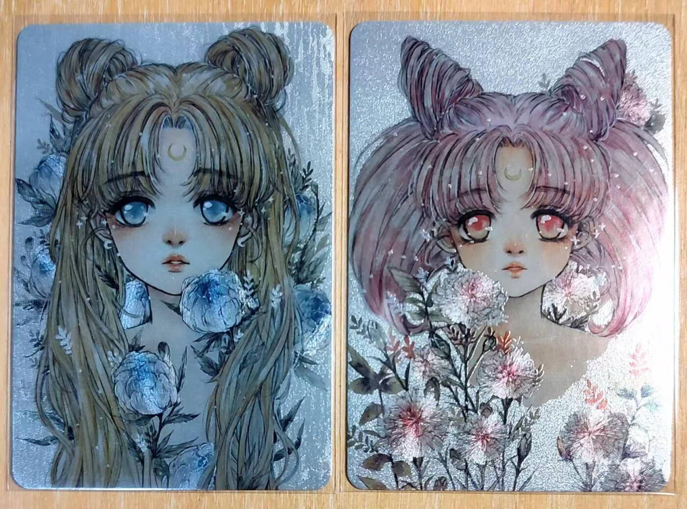 龙虎卡牌第六十场 - 猎虎师狂喜（无佣金，满120包邮，周六晚上结拍，欢迎送拍） 粗闪2张 美少女战士花丛大头照