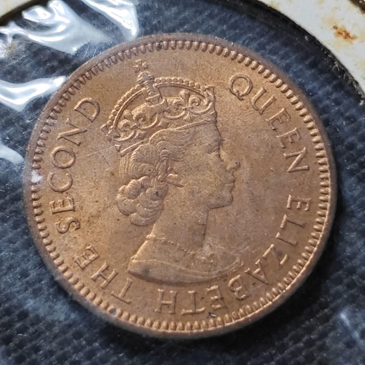 KK钱币收藏小铺  第357场  2月预留时间 周末发货  1955英属塞浦路斯3米尔铜币 好品