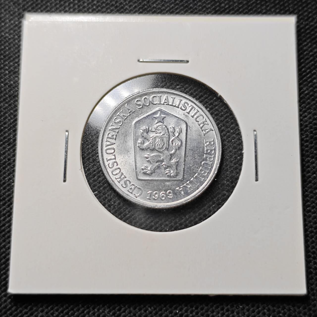 KK钱币收藏小铺  第357场  2月预留时间 周末发货 1969捷克斯诺伐克10赫勒 
