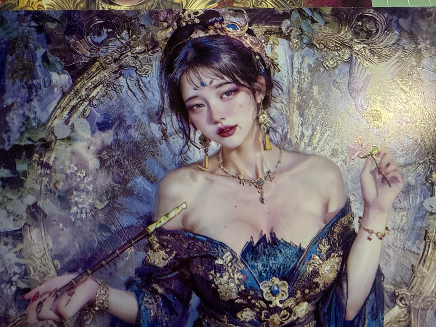 卡牌发烧友第20期，随单带裸卡，进群享包邮（持续收拍品，每周六晚23:50截拍，焱卡文化，国潮卡牌专场） 【A4卡档】自制卡档 胡喜媚 正反面双服饰 PVC材质