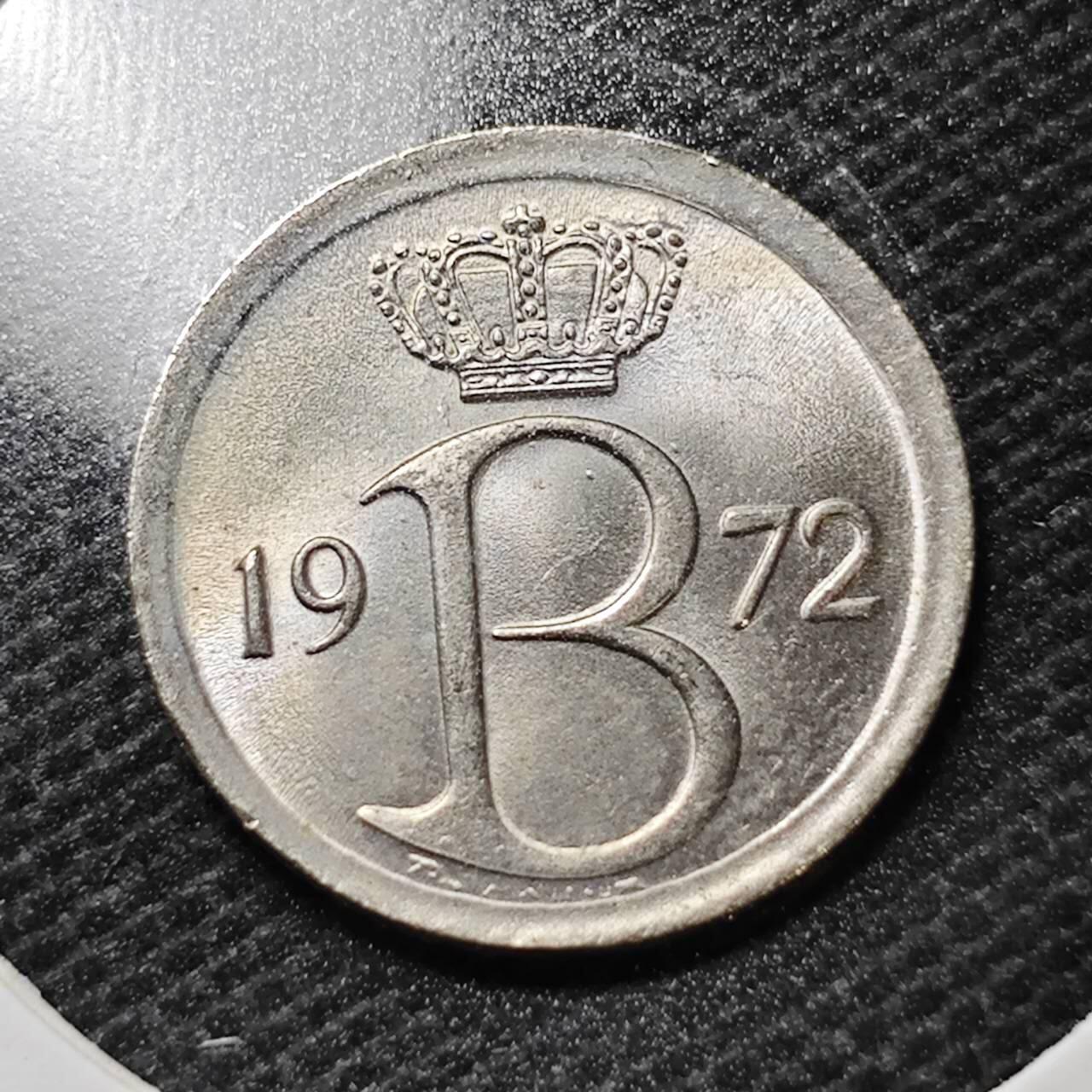 KK钱币收藏小铺  第357场  2月预留时间 周末发货 1972比利时25分 拆卷品