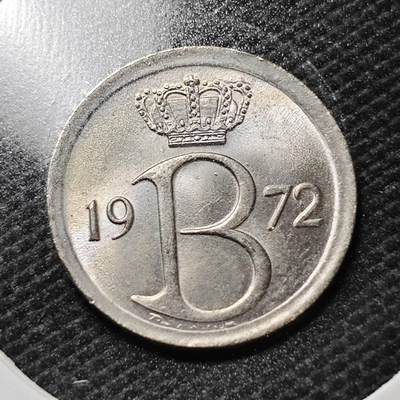 KK钱币收藏小铺  第357场  2月预留时间 周末发货 - 1972比利时25分 拆卷品