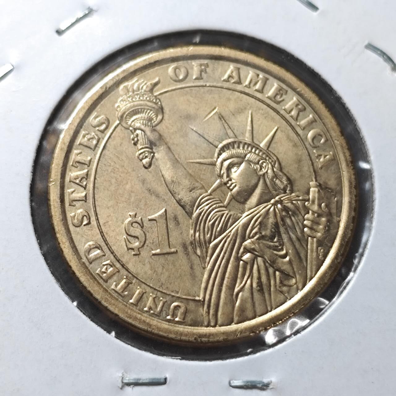 KK钱币收藏小铺  纪念币专场  2月预留时间 周末发货   2009美国第9届总统1元纪念币 