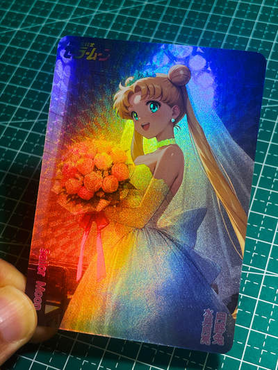 显眼宝35期 佣金1起 10月29日晚20:30截拍  - 美少女战士 花嫁婚纱版 散配一张  月野兔 折光彩闪 63*88