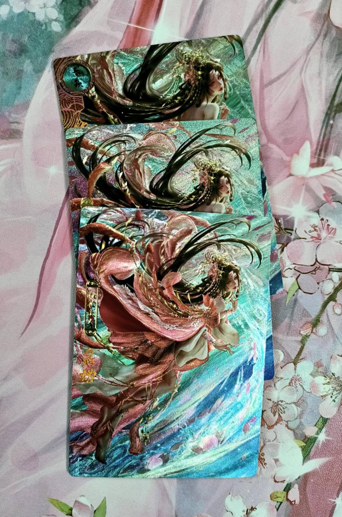 龙虎卡牌第六十场 - 猎虎师狂喜（无佣金，满120包邮，周六晚上结拍，欢迎送拍） 粗闪3张 卡玩帕克 百花谱 桃花夫人 息妫一套