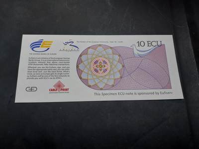 博彦收藏  11月5日 8点钱币专场 - 欧洲 1992 世博 测试钞 Specimen 样品 UNC 