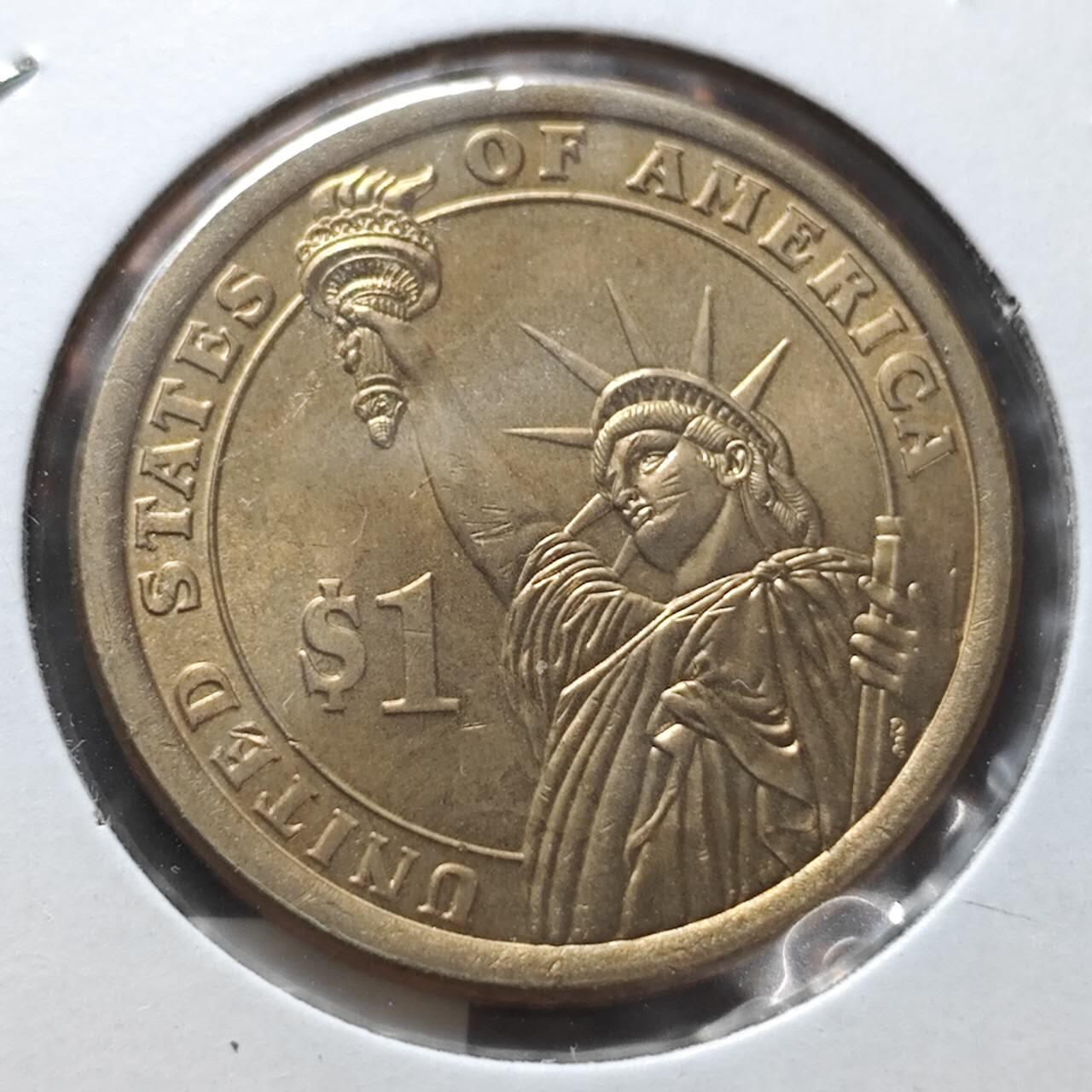 KK钱币收藏小铺  纪念币专场  2月预留时间 周末发货          2015美国第36届总统1元纪念币 