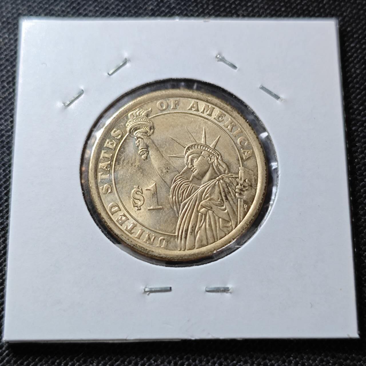 KK钱币收藏小铺  纪念币专场  2月预留时间 周末发货   2008美国第6届总统1元纪念币 