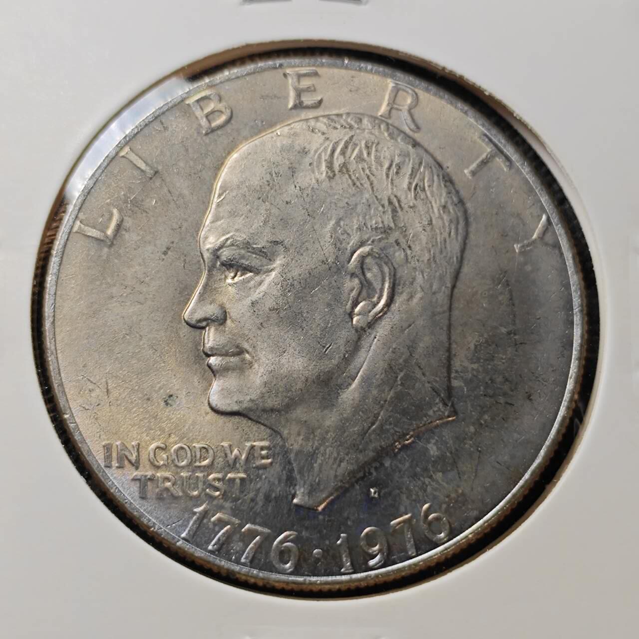 KK钱币收藏小铺  纪念币专场  2月预留时间 周末发货  1976美国建国200周年纪念币 艾克大一元