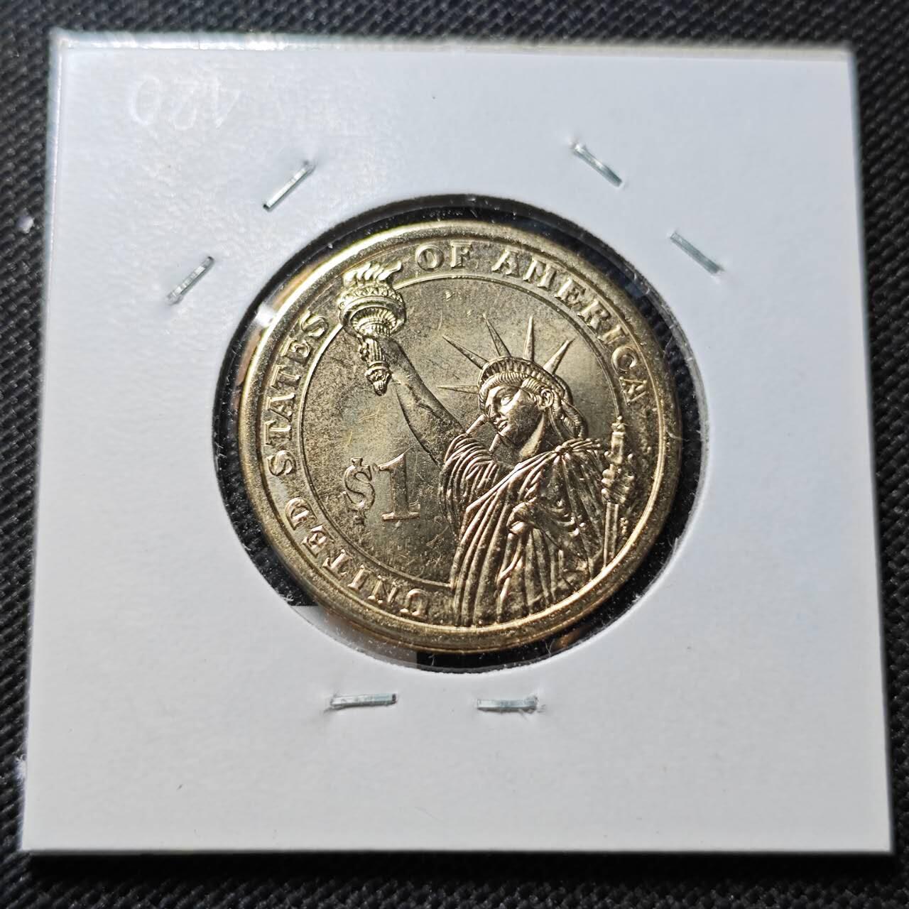 KK钱币收藏小铺  纪念币专场  2月预留时间 周末发货   2007美国第2届总统1元纪念币