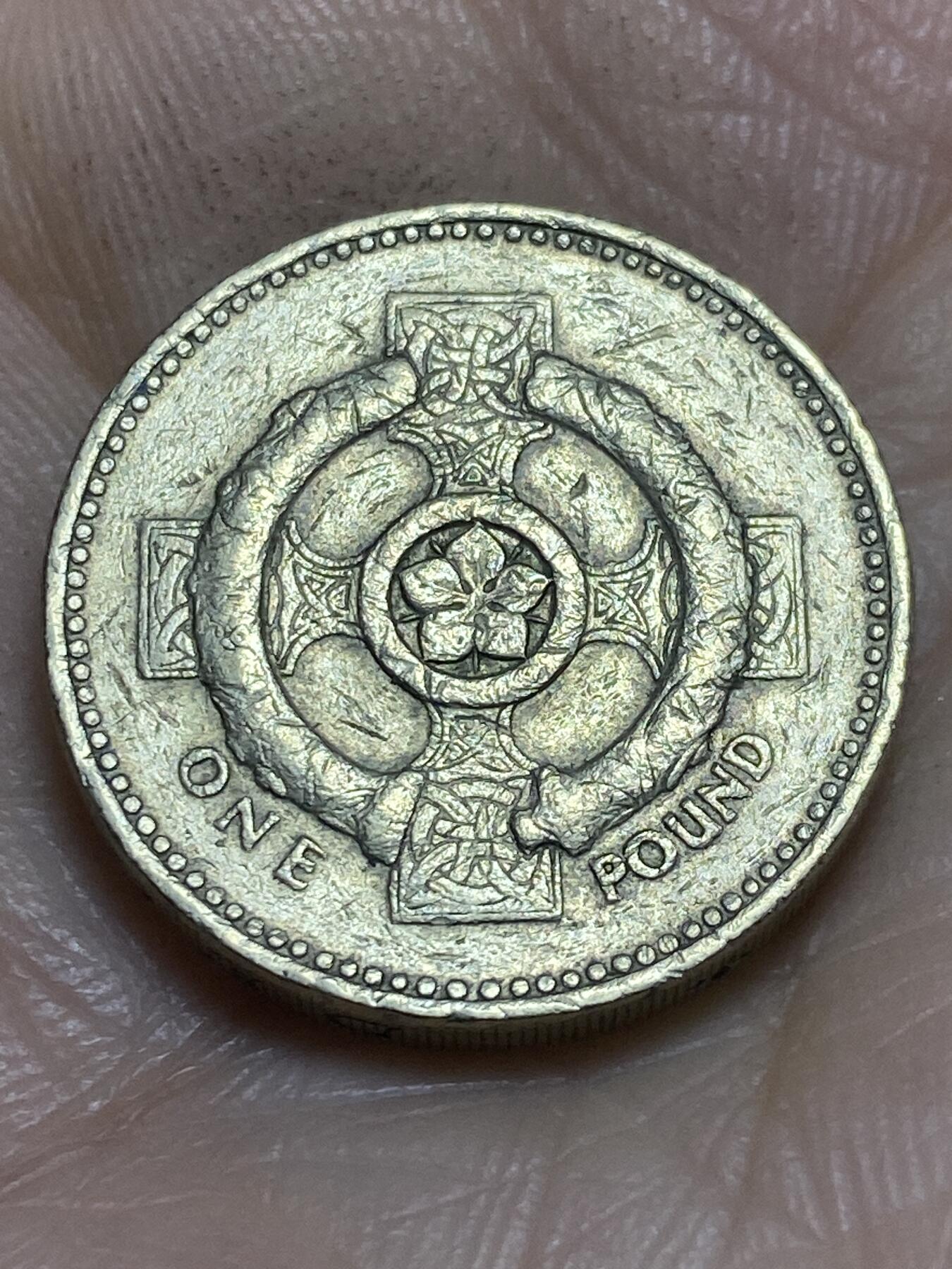 2025年第一百一十五场(总第一百四十一场）外国好品散币(免佣金) 英国🇬🇧1996年1镑(北爱尔兰凯尔特十字架)