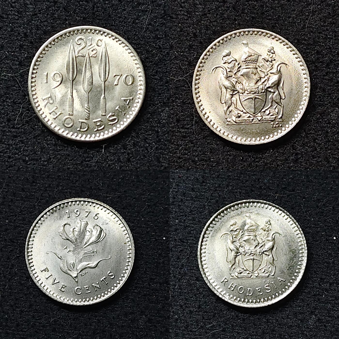 【全场包邮】纯粹捡漏拍471场（免费代拍第8场） 英属罗德西亚1970-1976年混年份官方套币